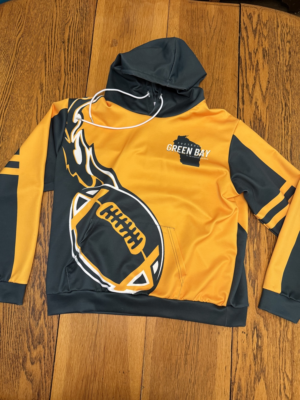 Green Bay Packers Hoodie Mens Large Pullover NFL Football Fan Gear Sweatshirt